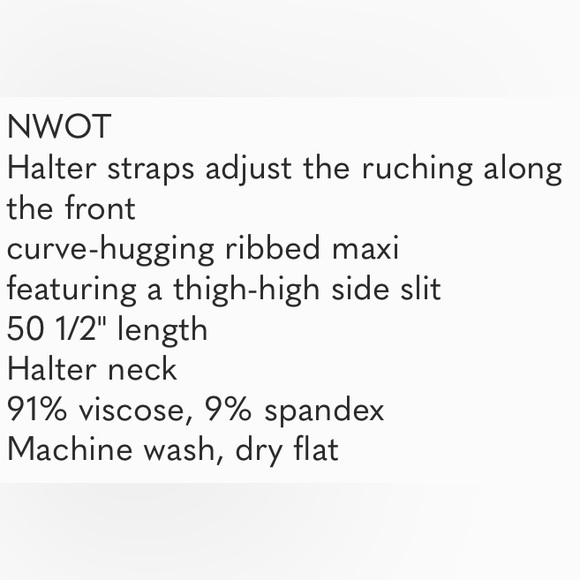 1. STATE Ruched Rib Knit Halter Maxi Dress, Navy Blue, Size Small, NWT - Picture 7 of 7